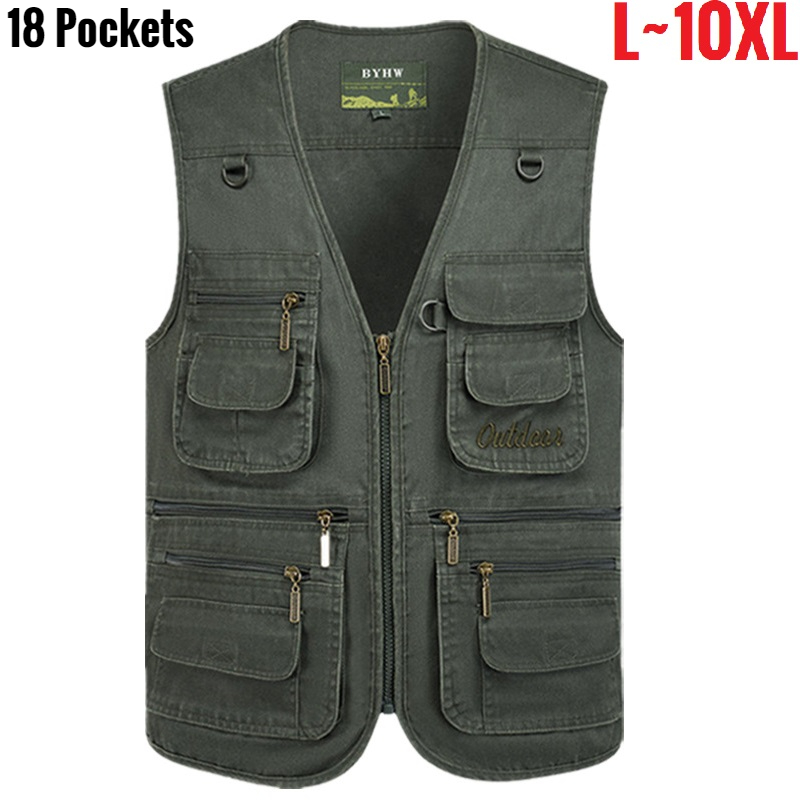 Photography Jacket - Chaleco multibolsillo para hombre, chaqueta sin
