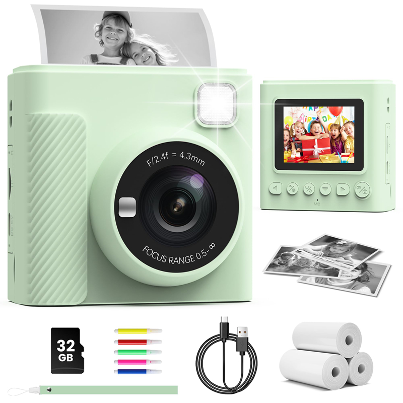 Photography And Videography - Cámara Digital Instantánea Portátil 1080P, Impresión