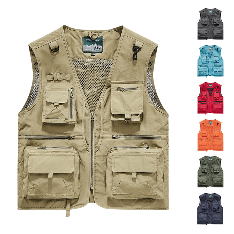Photography Jacket - Chaleco Multibolsillos para Hombre, de Secado