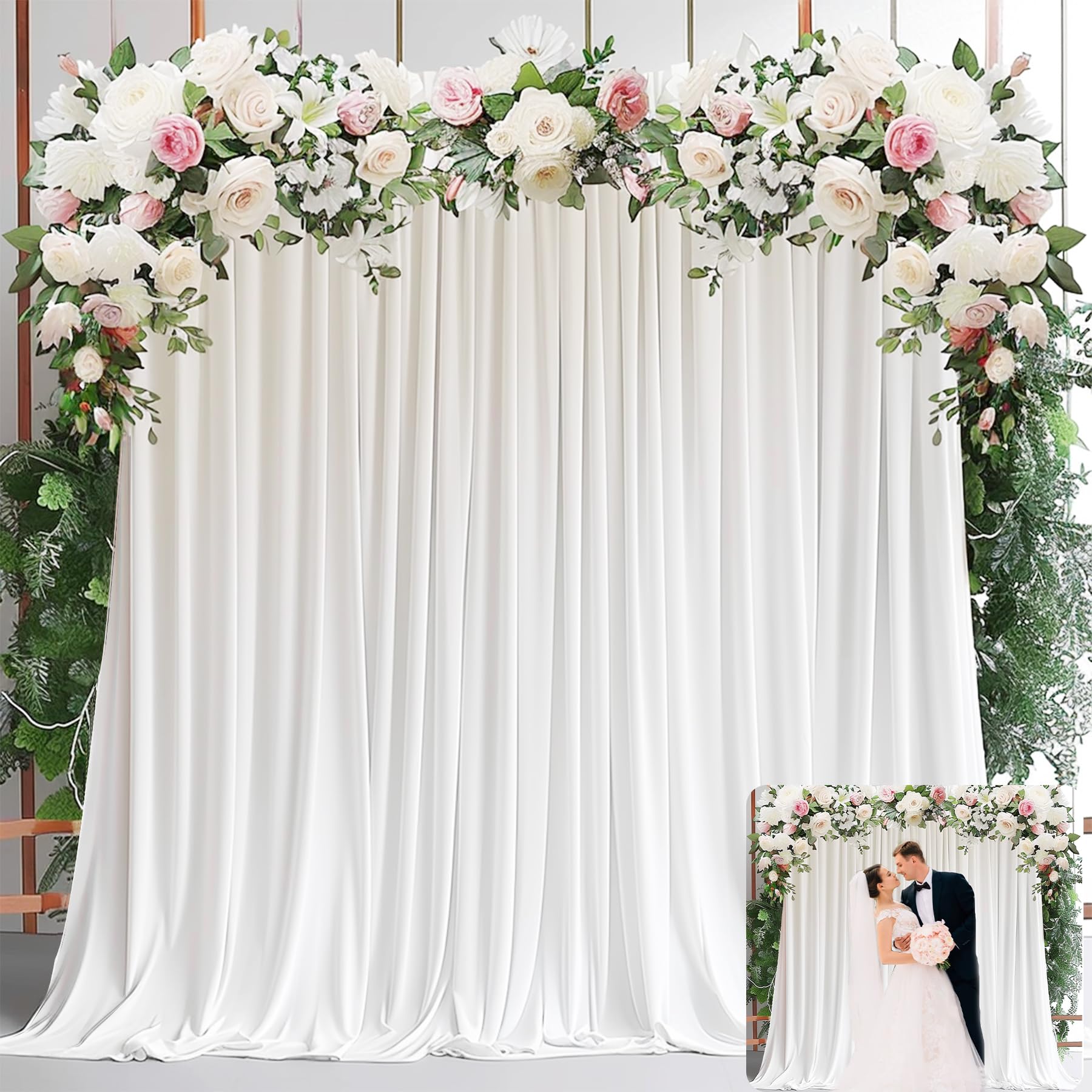 Photography Wedding - Cortinas de fondo blancas para fiestas,