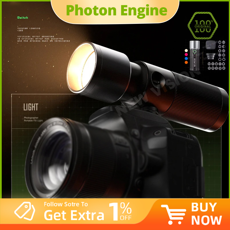 Photography And Videography - SIDANDE-linterna de videografía con zoom, luz