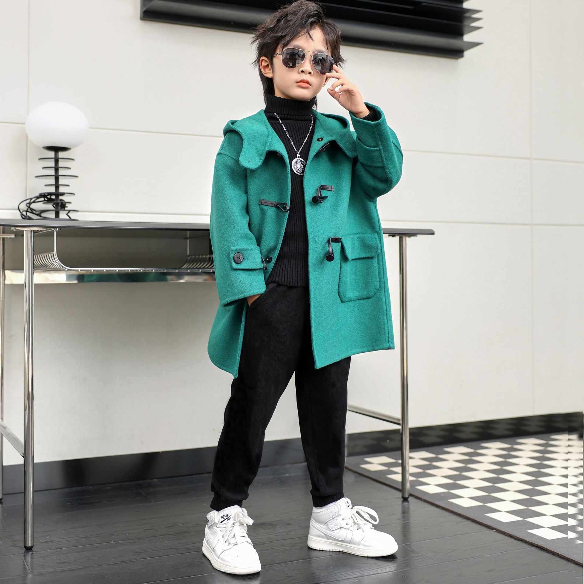 Abrigo de lana para niños y ni - Photography Jacket reseña y precio
