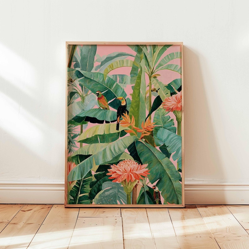 Póster de lienzo tropical retr - Photography Pose reseña y precio