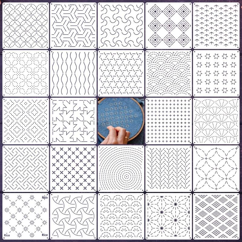 Plantillas de Bordado DIY de 8 - Photography Geometry reseña y precio