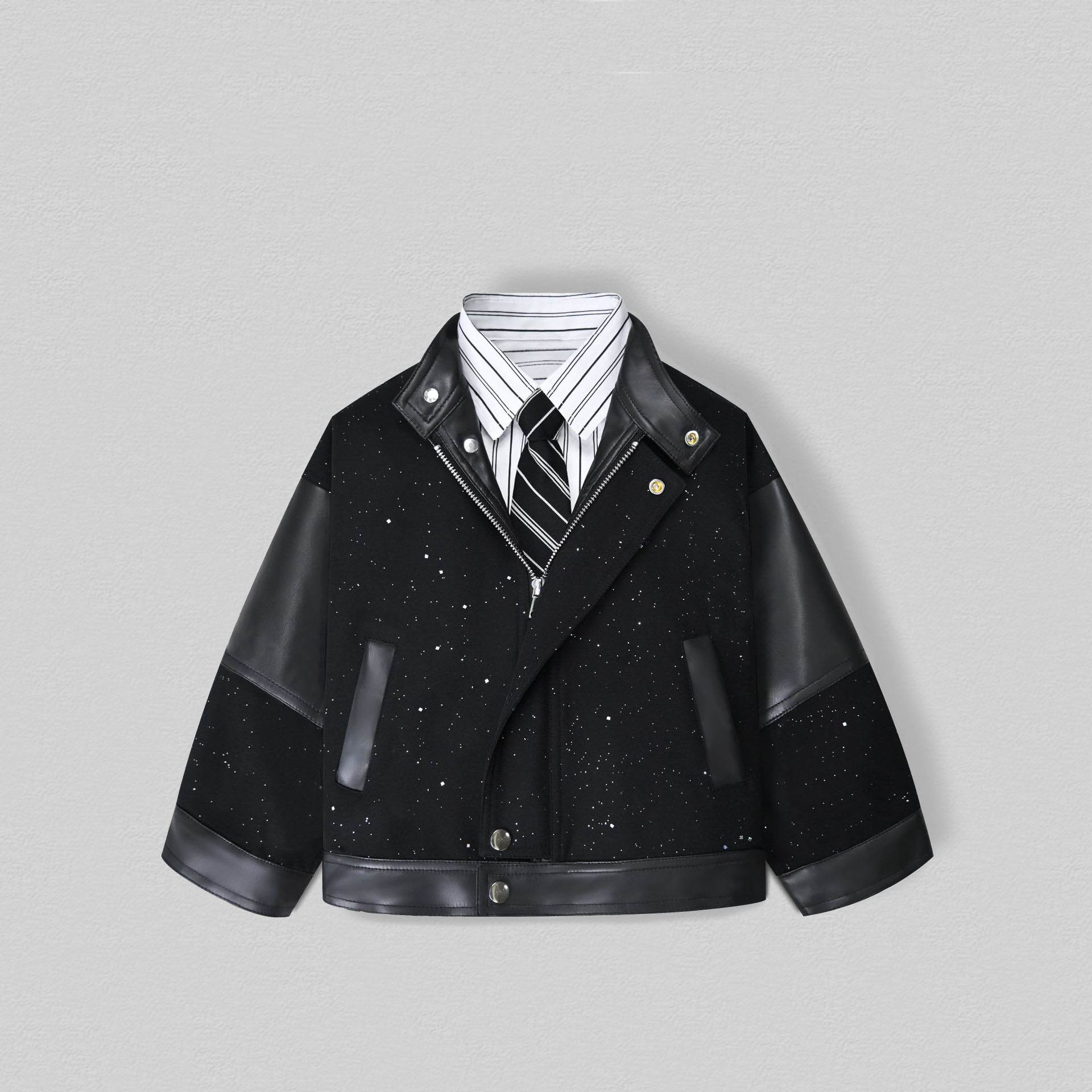Chaqueta de cuero Pu brillante - Photography Jacket reseña y precio
