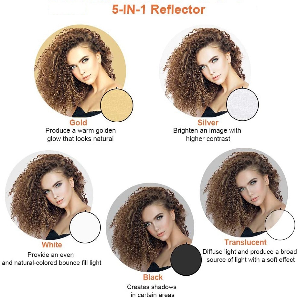 Difusor de luz portátil plegab - Reflector 5 In 1 reseña y precio