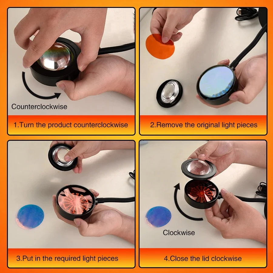 Lámpara de puesta de sol, luz  - Photography Bulb reseña y precio