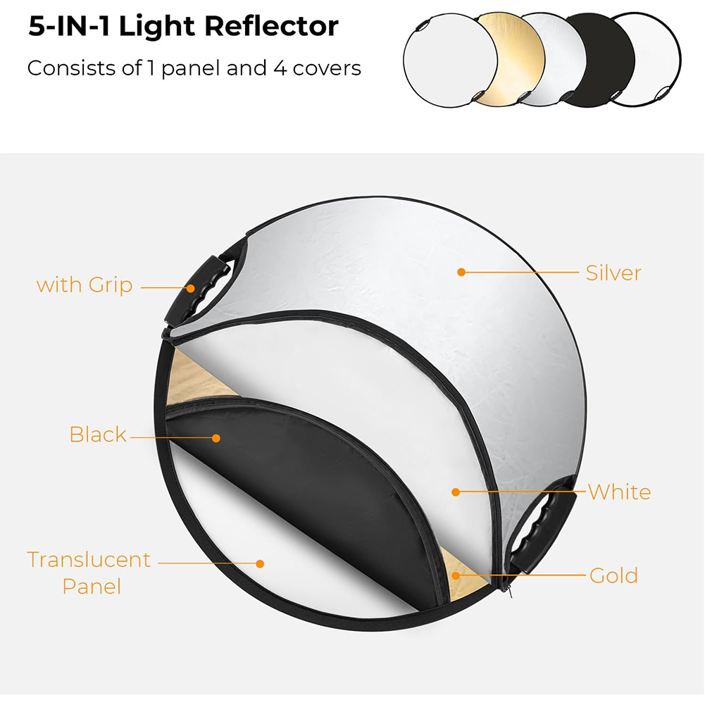 Reflector de Fotografía Plegab - Reflector 5 In 1 reseña y precio