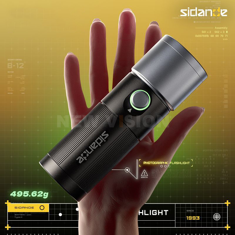 SIDANDE-linterna de vídeo con  - Photography And Videography reseña y precio
