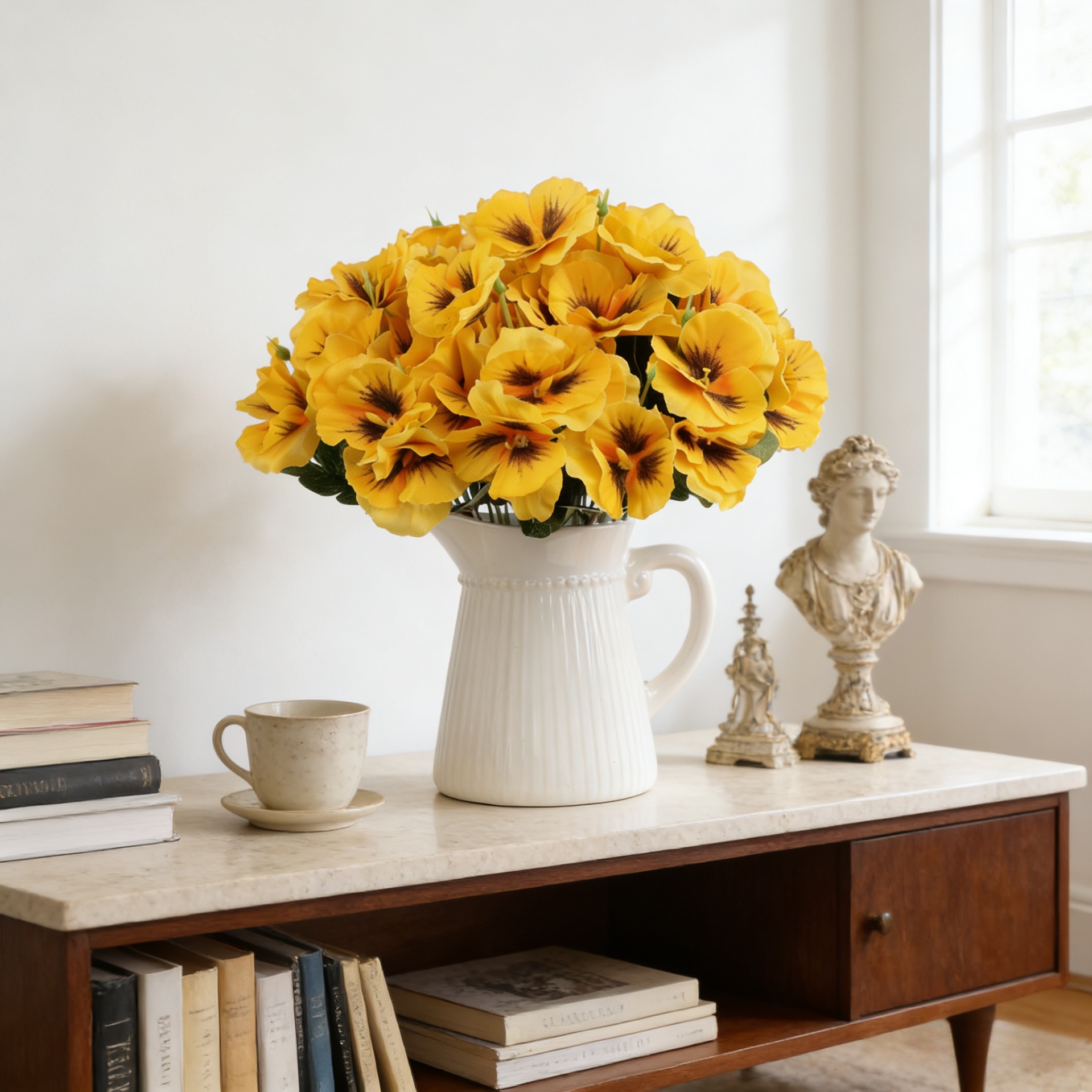 Ramo de Pansies Artificiales d - Photography Hotel reseña y precio